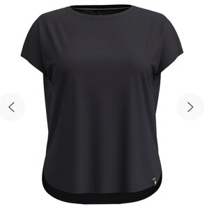 Smartwool Merino Wool Cotton Blend Swing Keyhole Vented Curved Hem Shirt Top